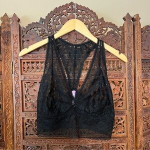 Adore Me Black Racerback Lace Bralette Top